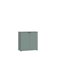 Kommode >GANYMEDE< 2 Türen, 1 Boden, in Salbei - 80,1x82,3x34,1cm (BxHxT)