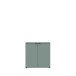 Kommode >GANYMEDE< 2 Türen, 1 Boden, in Salbei - 80,1x82,3x34,1cm (BxHxT)