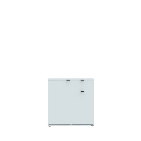 Kommode >GANYMEDE< 2 Türen, 1 Schub, Secret grey - 80,1x82,3x34,1cm (BxHxT)