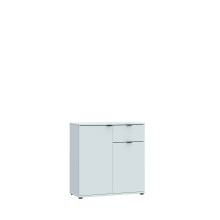 Kommode >GANYMEDE< 2 Türen, 1 Schub, Secret grey - 80,1x82,3x34,1cm (BxHxT)