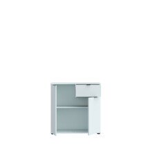 Kommode >GANYMEDE< 2 Türen, 1 Schub, Secret grey - 80,1x82,3x34,1cm (BxHxT)