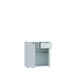 Kommode >GANYMEDE< 2 Türen, 1 Schub, Secret grey - 80,1x82,3x34,1cm (BxHxT)