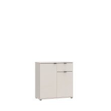 Kommode >GANYMEDE< 2 Türen, 1 Schublade, in sandfarbig - 80,1x82,3x34,1cm (BxHxT)