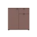 Kommode >GANYMEDE< 2 Türen, 1 Schublade, in terrakottafarbig - 80,1x82,3x34,1cm (BxHxT)