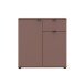 Kommode >GANYMEDE< 2 Türen, 1 Schublade, in terrakottafarbig - 80,1x82,3x34,1cm (BxHxT)
