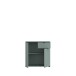 Kommode >GANYMEDE< 2 Türen, 1 Schublade, in Salbei - 80,1x82,3x34,1cm (BxHxT)