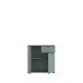 Kommode >GANYMEDE< 2 Türen, 1 Schublade, in Salbei - 80,1x82,3x34,1cm (BxHxT)
