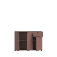 Sideboard >GANYMEDE< 3 Türen, 1 Schublade, in terrakottafarbig - 119,8x82,3x34,1cm (BxHxT)
