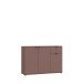 Sideboard >GANYMEDE< 3 Türen, 1 Schublade, in terrakottafarbig - 119,8x82,3x34,1cm (BxHxT)