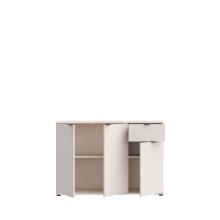 Sideboard >GANYMEDE< 3 Türen, 1 Schublade, in sandfarbig - 119,8x82,3x34,1cm (BxHxT)