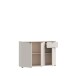 Sideboard >GANYMEDE< 3 Türen, 1 Schublade, in sandfarbig - 119,8x82,3x34,1cm (BxHxT)