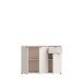 Sideboard >GANYMEDE< 3 Türen, 1 Schublade, in sandfarbig - 119,8x82,3x34,1cm (BxHxT)