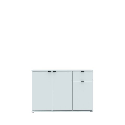 Sideboard >GANYMEDE< 2 Türen, 1 Schublade, in Secret grey - 119,8x82,3x34,1cm (BxHxT)
