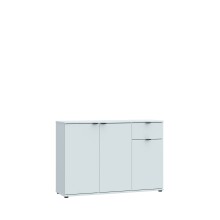 Sideboard >GANYMEDE< 2 Türen, 1 Schublade, in Secret grey - 119,8x82,3x34,1cm (BxHxT)