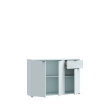 Sideboard >GANYMEDE< 2 Türen, 1 Schublade, in Secret grey - 119,8x82,3x34,1cm (BxHxT)