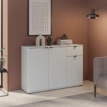 Sideboard >GANYMEDE< 2 Türen, 1 Schublade, in Secret grey - 119,8x82,3x34,1cm (BxHxT)