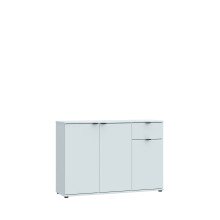 Sideboard >GANYMEDE< 2 Türen, 1 Schublade, in Secret grey - 119,8x82,3x34,1cm (BxHxT)