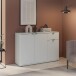 Sideboard >GANYMEDE< 2 Türen, 1 Schublade, in Secret grey - 119,8x82,3x34,1cm (BxHxT)