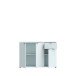 Sideboard >GANYMEDE< 2 Türen, 1 Schublade, in Secret grey - 119,8x82,3x34,1cm (BxHxT)