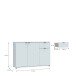 Sideboard >GANYMEDE< 2 Türen, 1 Schublade, in Secret grey - 119,8x82,3x34,1cm (BxHxT)