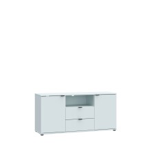 TV-Schrank >GANYMEDE< 2 Türen, 2 Schubladen, in Secret grey - 129,8x63,1x41,3cm (BxHxT)