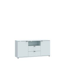 TV-Schrank >GANYMEDE< 2 Türen, 2 Schubladen, in Secret grey - 129,8x63,1x41,3cm (BxHxT)