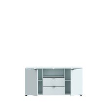 TV-Schrank >GANYMEDE< 2 Türen, 2 Schubladen, in Secret grey - 129,8x63,1x41,3cm (BxHxT)