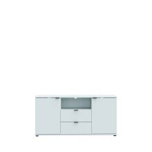 TV-Schrank >GANYMEDE< 2 Türen, 2 Schubladen, in Secret grey - 129,8x63,1x41,3cm (BxHxT)