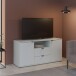 TV-Schrank >GANYMEDE< 2 Türen, 2 Schubladen, in Secret grey - 129,8x63,1x41,3cm (BxHxT)