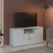 TV-Schrank >GANYMEDE< 2 Türen, 2 Schubladen, in Secret grey - 129,8x63,1x41,3cm (BxHxT)