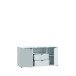 TV-Schrank >GANYMEDE< 2 Türen, 2 Schubladen, in Secret grey - 129,8x63,1x41,3cm (BxHxT)