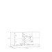 TV-Schrank >GANYMEDE< 2 Türen, 2 Schubladen, in Secret grey - 129,8x63,1x41,3cm (BxHxT)