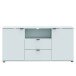 TV-Schrank >GANYMEDE< 2 Türen, 2 Schubladen, in Secret grey - 129,8x63,1x41,3cm (BxHxT)