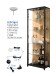 Glasvitrine >OPTIMA< Schwarz/Wildeiche-Dekor, LED Beleuchtung - 57,6x171,8x32cm (BxHxT)