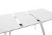 Kulissen-Esstisch >PARENZO< ausziehbar 180cm, weiß marmoriert, Keramik - 140/180x76x90cm (BxHxT)