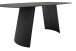 Esstisch >TOBELO< Designergestell, anthrazit marmoriert, Keramik - 180x76x90cm (BxHxT)
