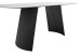 Esstisch >TOBELO< Designergestell, weiß marmoriert, Keramik - 180x76x90cm (BxHxT)