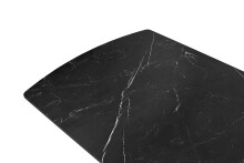 Kulissen-Esstisch >VANINO< ausziehbar 230cm, schwarz marmoriert, Keramik - 180/230x76x90cm BxHxT