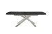 Kulissen-Esstisch >VANINO< ausziehbar 230cm, schwarz marmoriert, Keramik - 180/230x76x90cm BxHxT