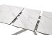 Kulissen-Esstisch >VANINO< ausziehbar 230cm, weiß marmoriert, Keramik - 180/230x76x90cm (BxHxT)
