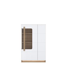 Stauraumvitrine >ATTENTION< mit LED, Eiche Dekor /...