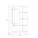 Stauraumvitrine >ATTENTION< mit LED, Eiche Dekor / Weiß gloss - 89,9x139,6x34,3 (BxHxT)