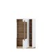 Stauraumvitrine >ATTENTION< mit LED, Eiche Dekor / Weiß gloss - 89,9x139,6x34,3 (BxHxT)