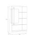 Stauraumvitrine >ATTENTION< mit LED, Eiche Dekor / Weiß gloss - 89,9x139,6x34,3 (BxHxT)
