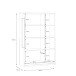 Stauraumvitrine >ATTENTION< mit LED, Eiche Dekor / Weiß gloss - 89,9x139,6x34,3 (BxHxT)