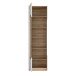 Vitrine >ATTENTION< 5 Böden, Riviera Eiche Dekor / Weiß Gloss - 60,2x210x34,3cm (BxHxT)