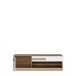 Lowboard >ATTENTION< LED, 1 Tür, 1 Schub, Eiche Dekor / Weiß Gloss - 159,9x50x41,5cm BxHxT