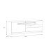 Lowboard >ATTENTION< LED, 1 Tür, 2 Schübe, Eiche Dekor / Weiß Gloss - 139,9x50x41,5cm BxHxT