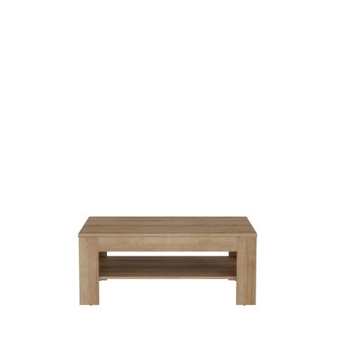 Couchtisch >ATTENTION< 1 Ablageboden, Riviera Eiche Dekor - 110x45,5x60cm (BxHxT)