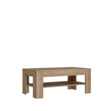 Couchtisch >ATTENTION< 1 Ablageboden, Riviera Eiche Dekor - 110x45,5x60cm (BxHxT)